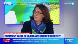 Marina Ferrari, ministre des Sports s'exprime sur l'aménagement du sport en milieu scolaire