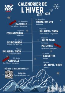 Sorties sports de neige 2025-2026 - FSGT