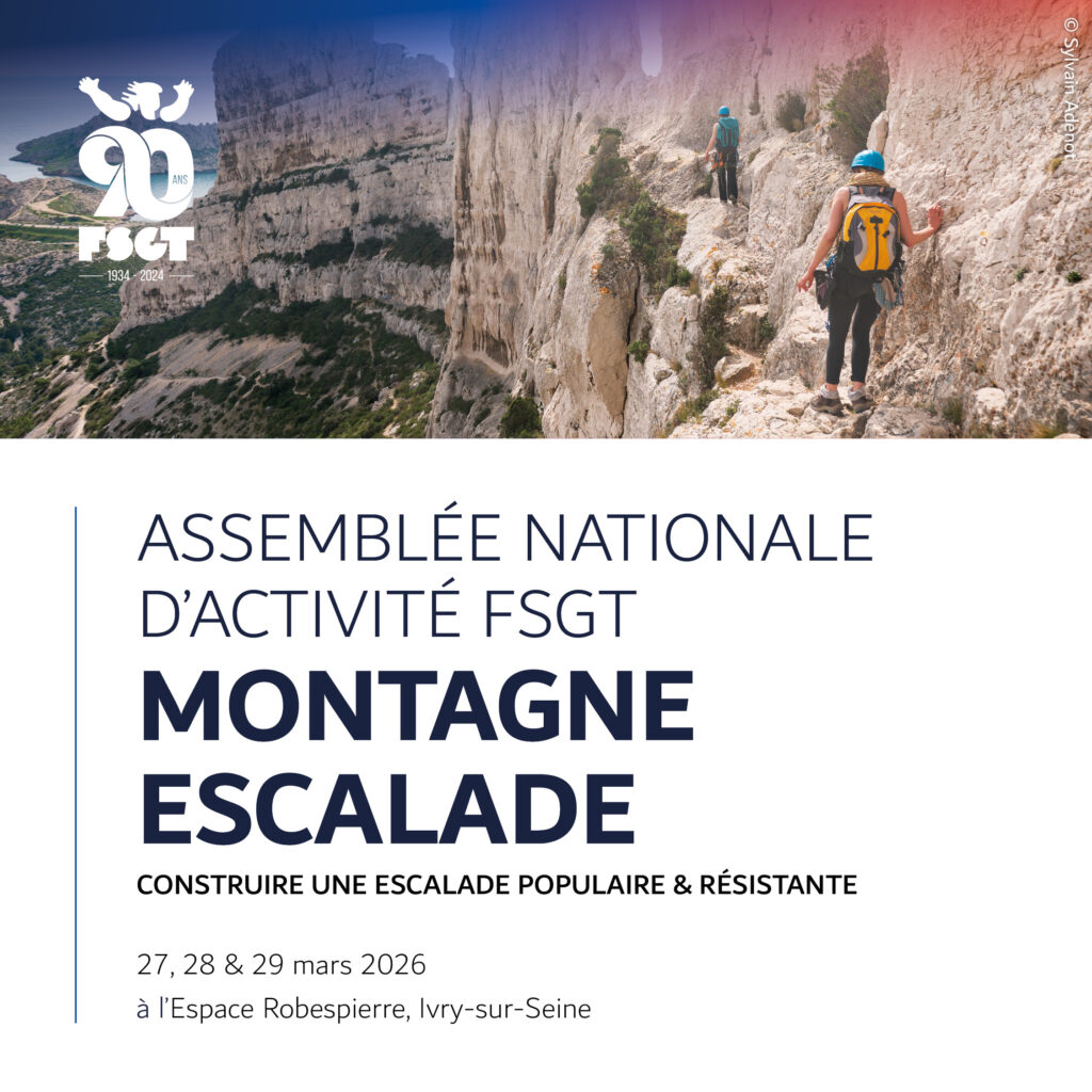 L'Assemblée Nationale 2026 de la Montagne-Escalade FSGT est lancée ! 1 RS ANA MontEsca 25 26100