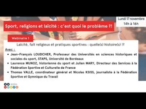 Webinaire - Sport, religions et laïcité&nbsp;: c’est quoi le problème&nbsp;!? - Temps 2 - YouTube
