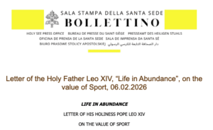 Lettre de Sa Sainteté le Pape Léon XIV "La vie en abondance", sur la valeur du sport - Décideurs du Sport par Patrick Bayeux