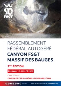 2ème Rassemblement Fédéral Canyon 2026 - FSGT