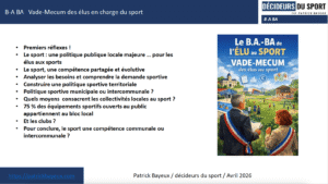 B.A.-BA – Vade-mecum des élus en charge du sport - Décideurs du Sport par Patrick Bayeux