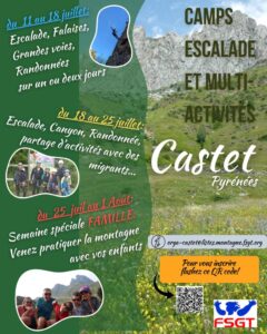 ?️ Camp de Castet : les inscriptions sont ouvertes ! - FSGT - Ligue Ile-de-France