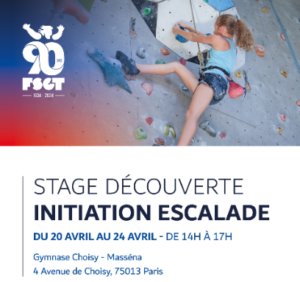 Stage initiation escalade pour les jeunes - FSGT - Ligue Ile-de-France