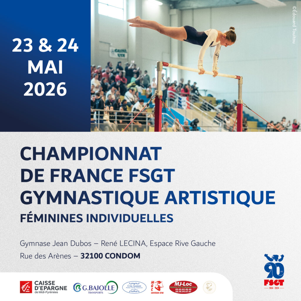Palmarès du championnat de France FSGT GAF 2026 1 RS GymGAF Mai2026