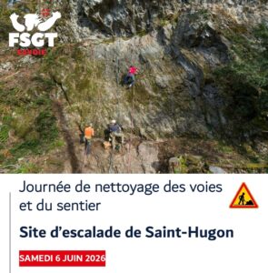 Journée de nettoyage du site d'escalade de Saint-Hugon - FSGT