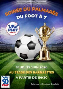 Soirée du Palmarès du foot à 7 FSGT 2026 - FSGT