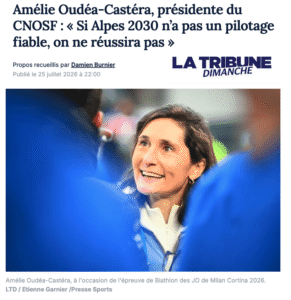Amélie Oudéa-Castéra alerte sur Alpes 2030 et défend l’élan du sport français - Décideurs du Sport par Patrick Bayeux