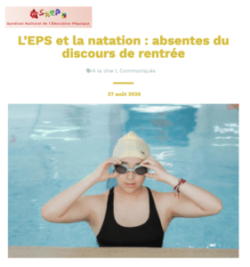 Face à la hausse continue des noyades, le SNEP-FSU déplore le silence ministériel sur l'EPS et l’apprentissage de la natation. - Décideurs du Sport par Patrick Bayeux