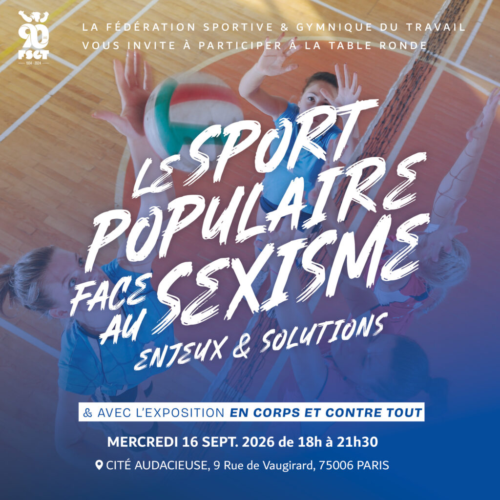 Table ronde - Le sport populaire face au sexisme : enjeux et solutions 1 Faceboook SportPopFaceSexisme