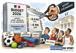 Effort d’économies&nbsp;: plus de 4 M€ de crédits de paiements et 4,4 M€ en autorisations d'engagement annulés sur le programme 219 « Sport » 2026 - Décideurs du Sport par Patrick Bayeux