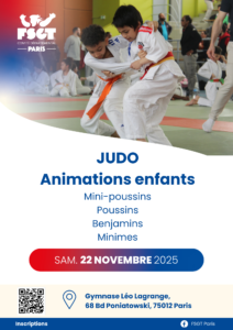  Animations Judo enfants et stage kata - weekend du 07 et 08 novembre 2026 - FSGT75 