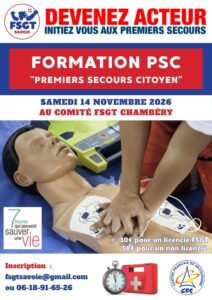 Formation initiale premiers secours PSC - FSGT